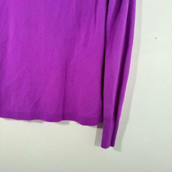 J. Crew Everyday 100% Cashmere Berry Purple Turtleneck Sweater XXS J6600 - Picture 9 of 10